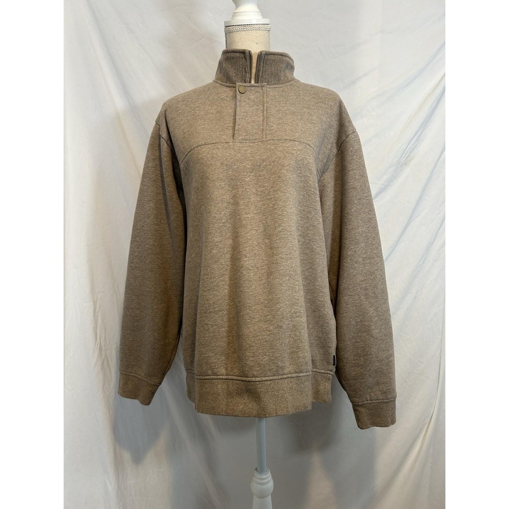 Orvis Sweatshirt Mens Pullover 1/4 Zip High Neck Long Sleeve Fleece Large